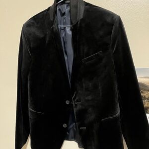 J. Ferrar Velour Jacket, size slim, black color
